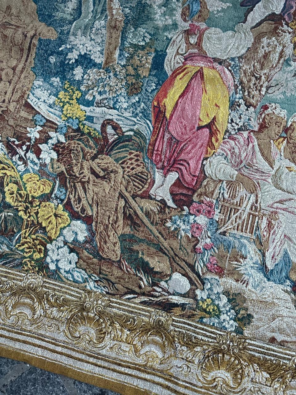 Hübscher französischer Siebdruck-Wandteppich 