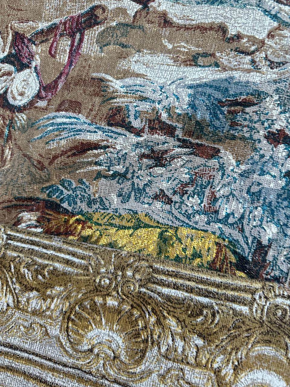 Hübscher französischer Siebdruck-Wandteppich 
