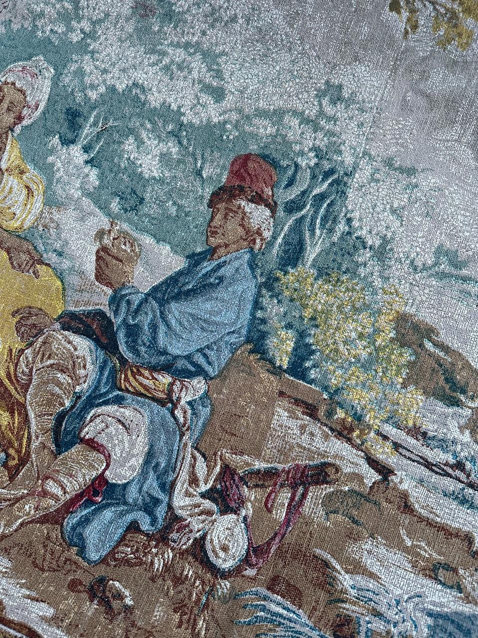 Hübscher französischer Siebdruck-Wandteppich 