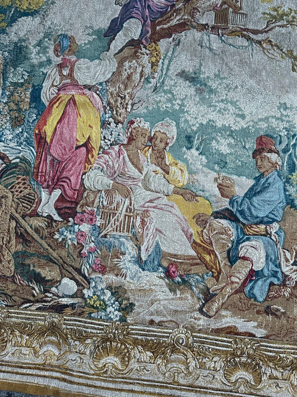 Hübscher französischer Siebdruck-Wandteppich 