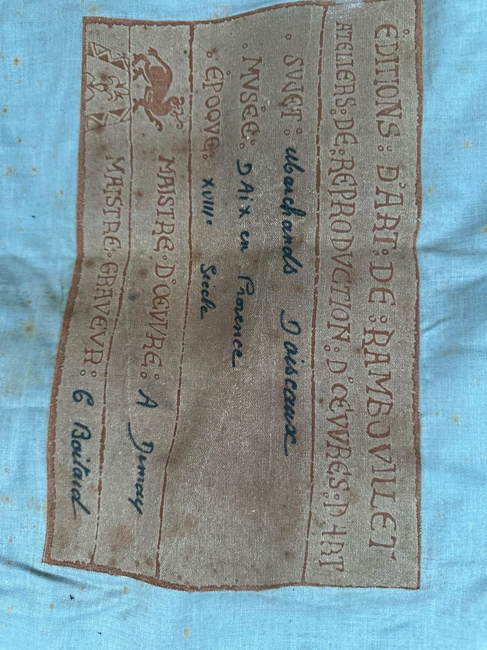 Hübscher französischer Siebdruck-Wandteppich 