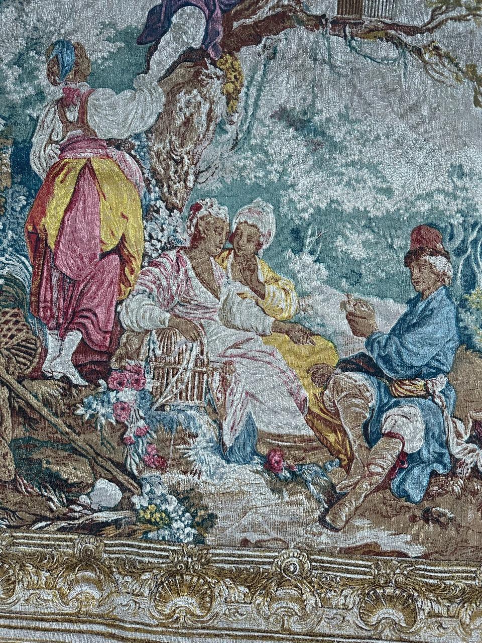 Hübscher französischer Siebdruck-Wandteppich 