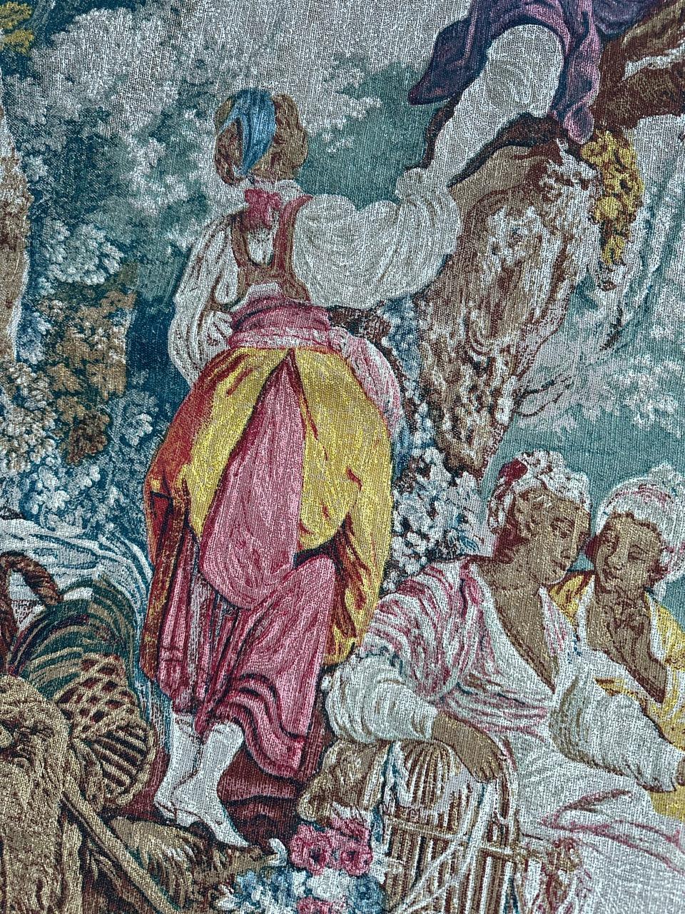 Hübscher französischer Siebdruck-Wandteppich 