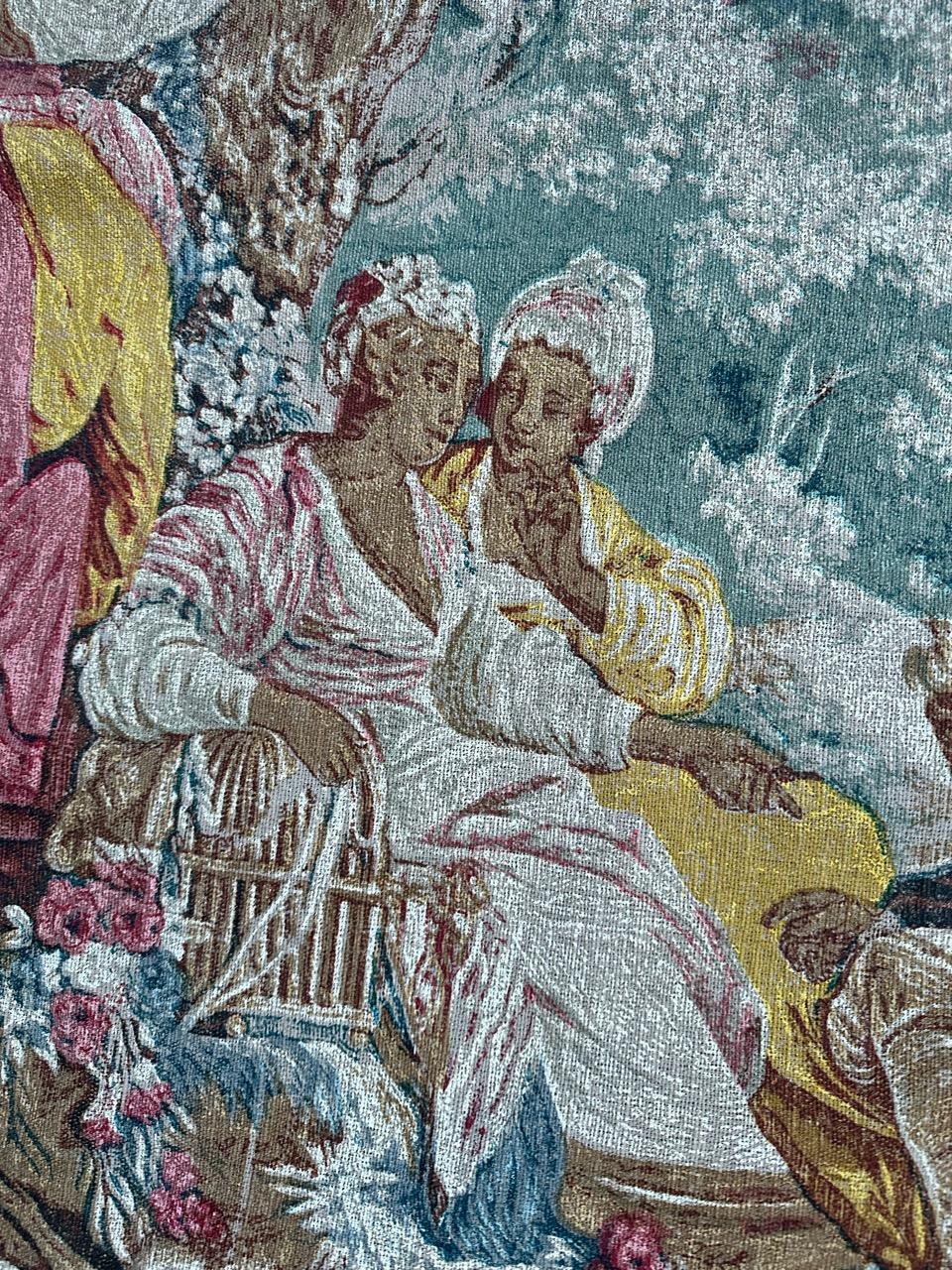 Hübscher französischer Siebdruck-Wandteppich 