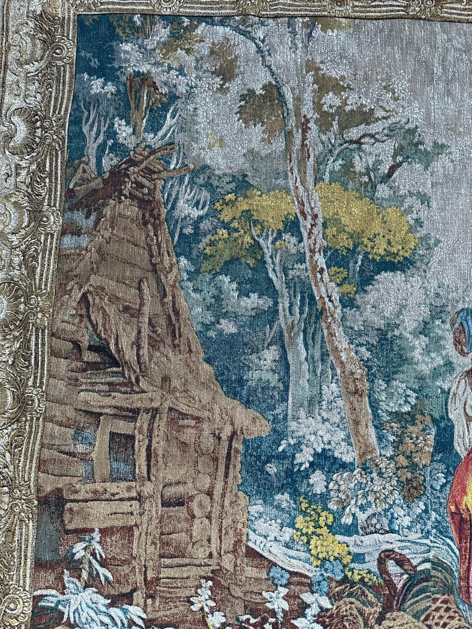 Hübscher französischer Siebdruck-Wandteppich 