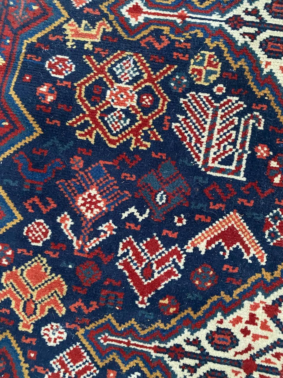 Bobyrug’s Pretty Vintage French Shiraz Style Rug For Sale 5