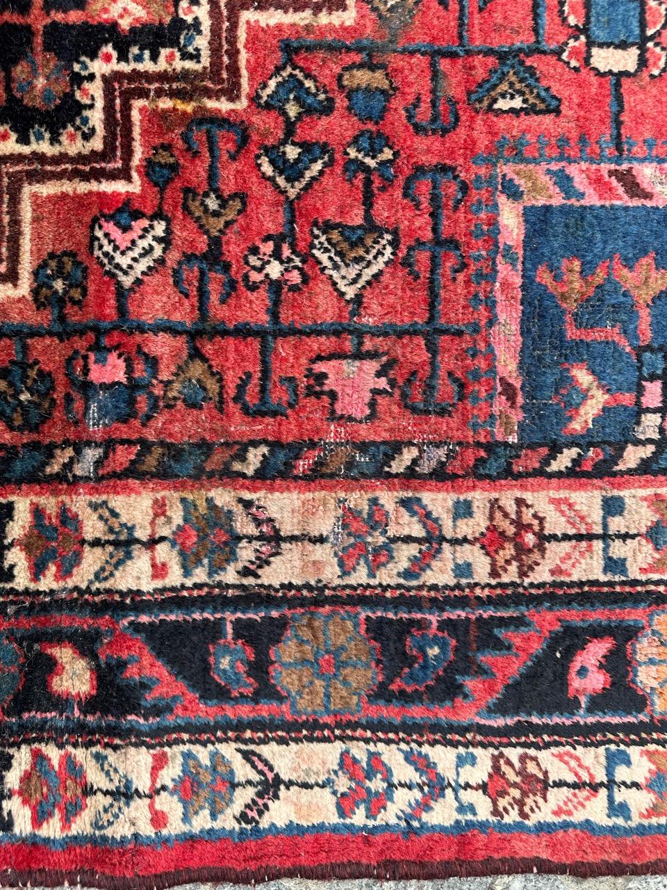 Bobyrug’s Pretty vintage Hamadan rug  For Sale 3