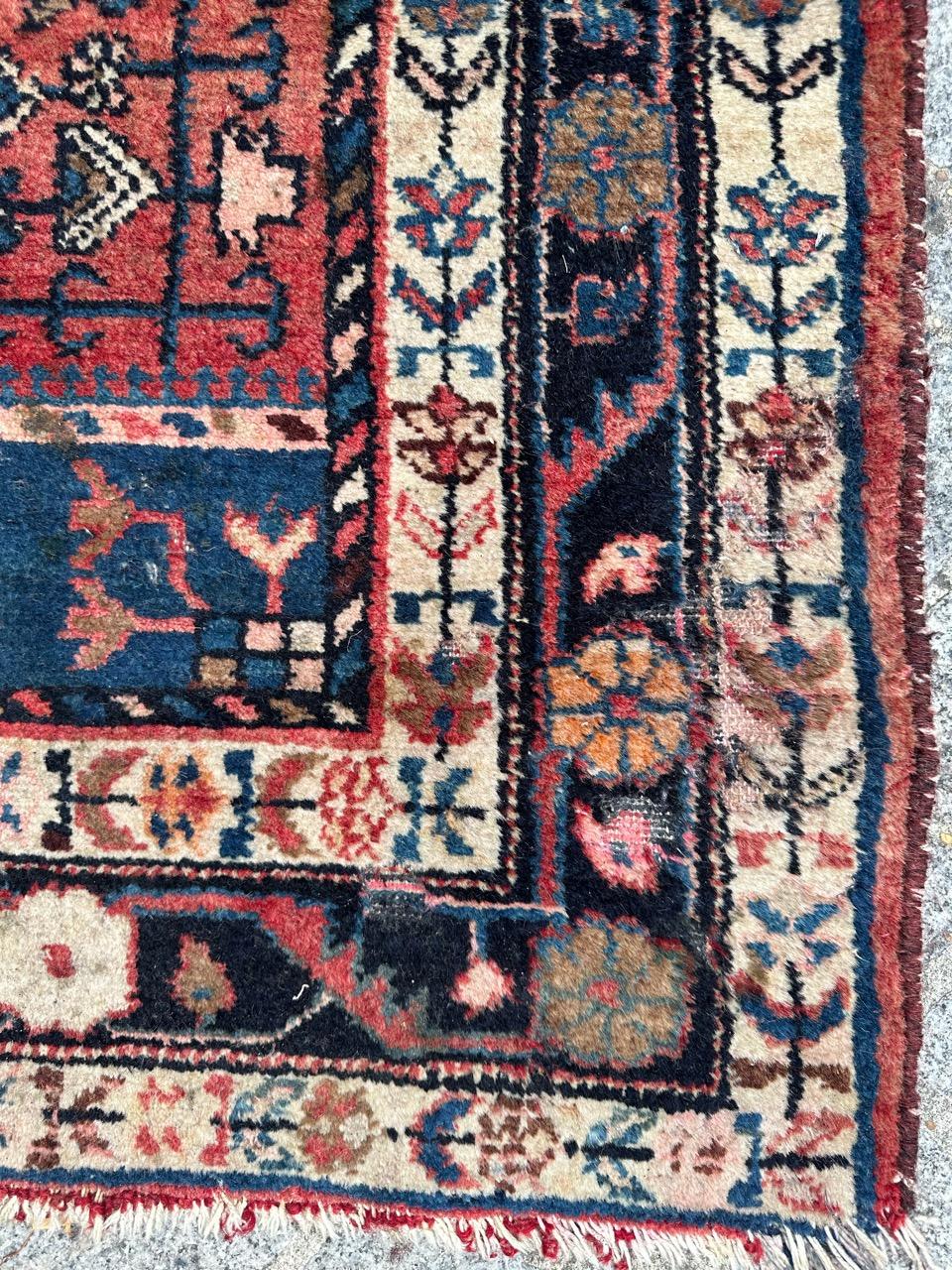 Bobyrug’s Pretty vintage Hamadan rug  For Sale 4