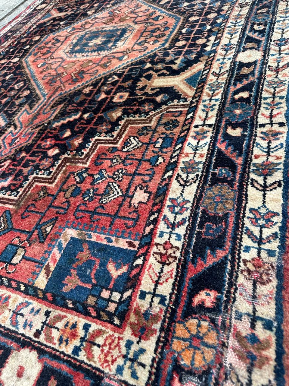 Bobyrug’s Pretty vintage Hamadan rug  For Sale 5