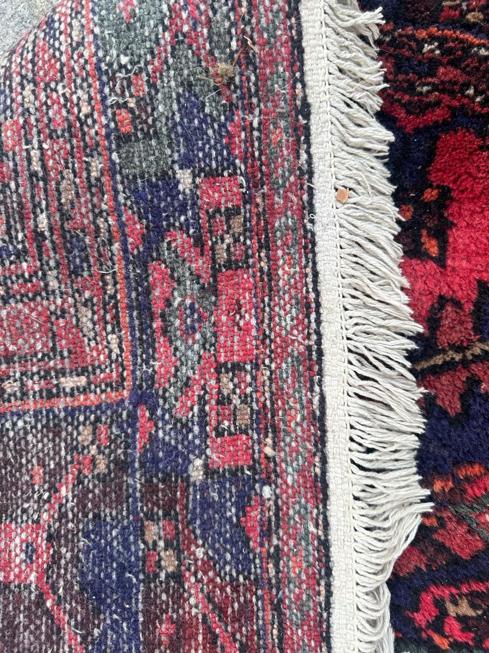 pretty vintage Hamadan rug For Sale 11