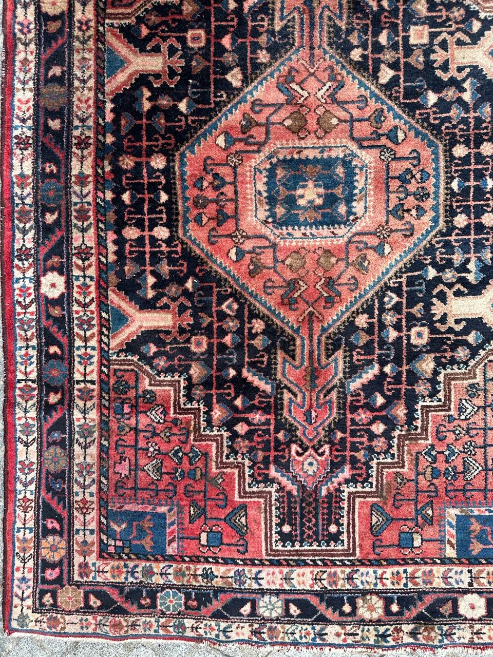 Turco Il bel tappeto vintage Hamadan di Bobyrug in vendita