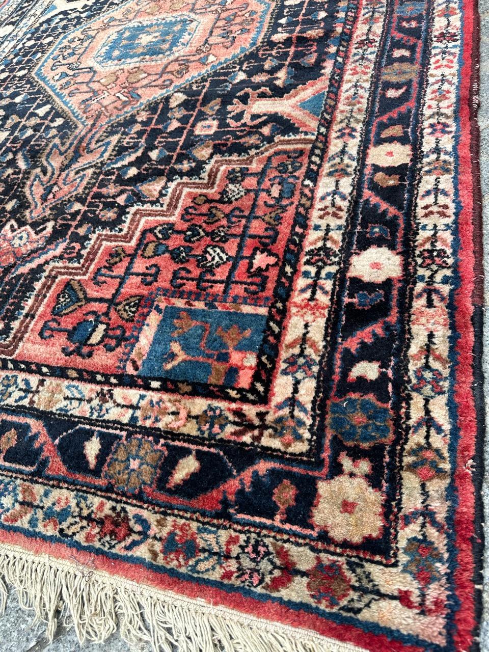 20th Century Bobyrug’s Pretty vintage Hamadan rug  For Sale