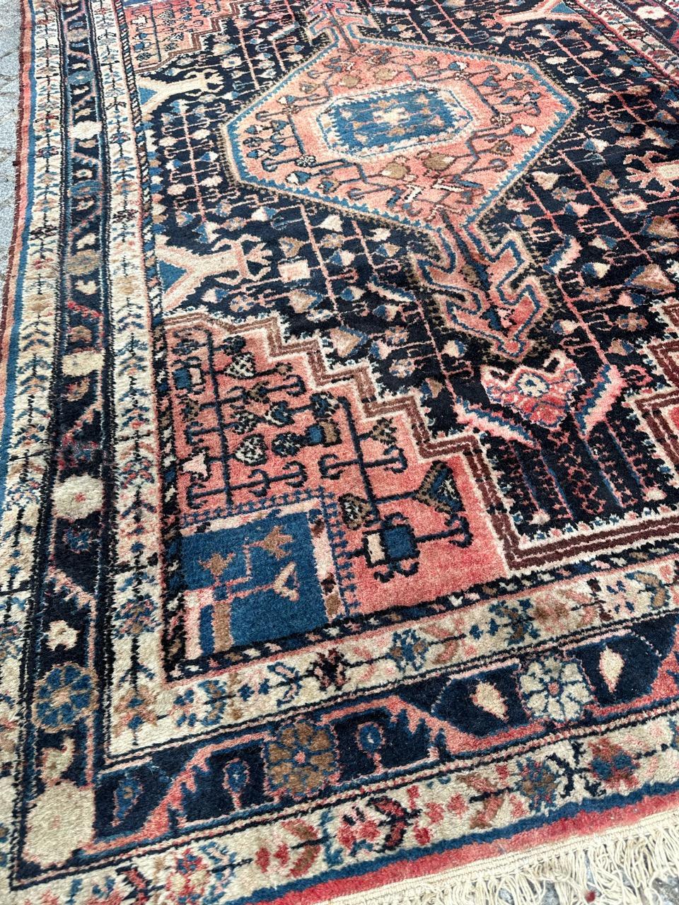 Wool Bobyrug’s Pretty vintage Hamadan rug  For Sale