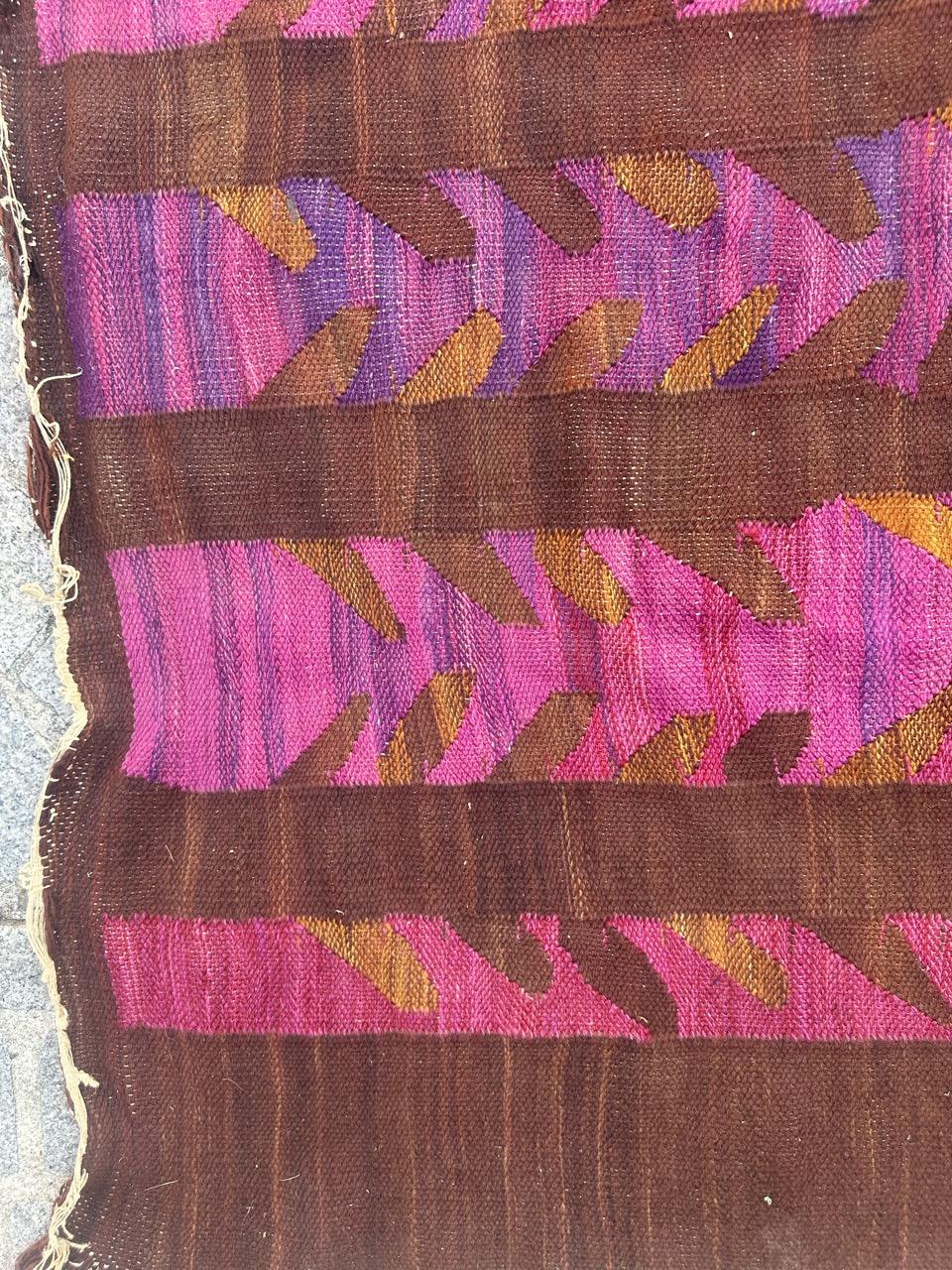 Joli tapis scandinave vintage des années 70 tissé à la main en vente 2
