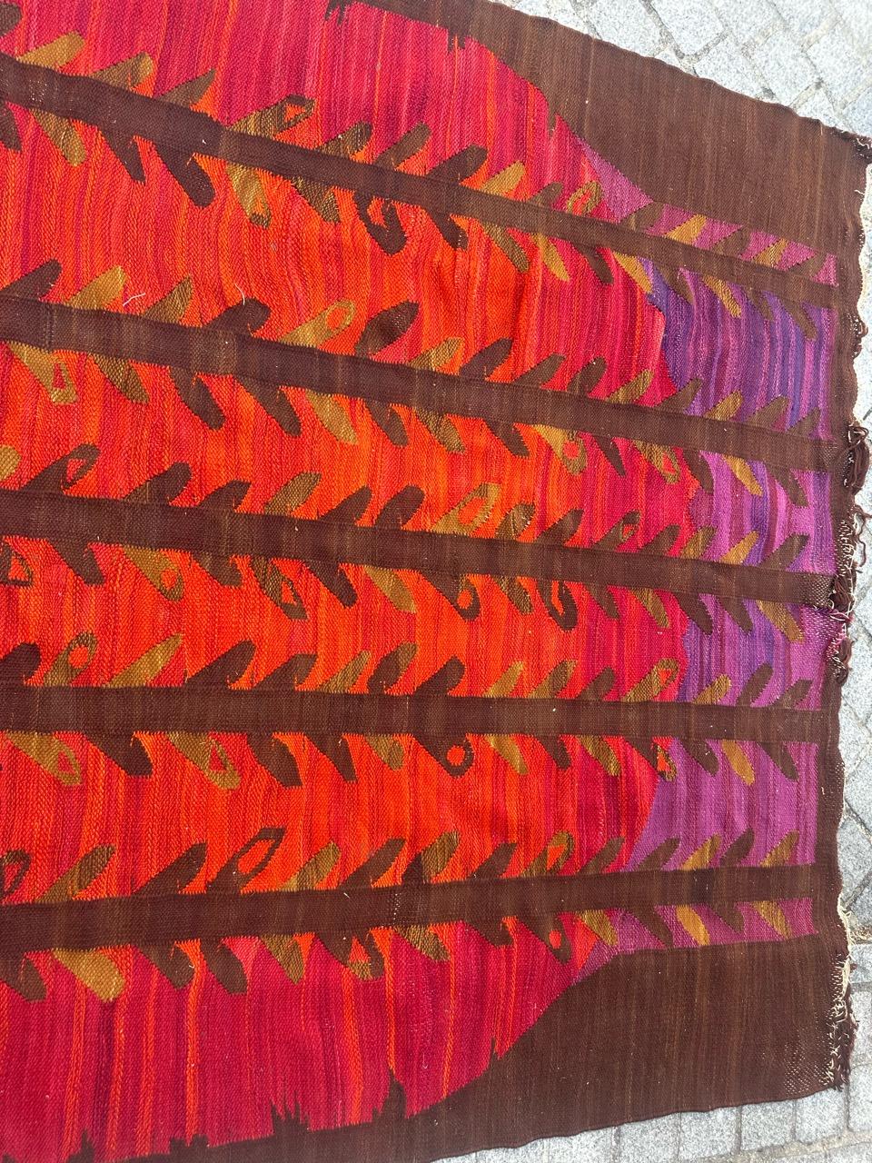 Joli tapis scandinave vintage des années 70 tissé à la main en vente 6