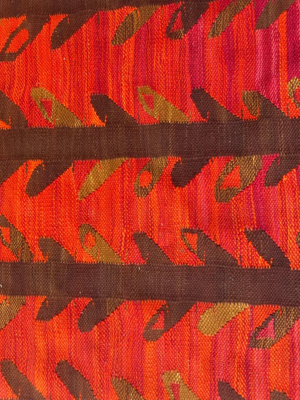 Joli tapis scandinave vintage des années 70 tissé à la main en vente 8