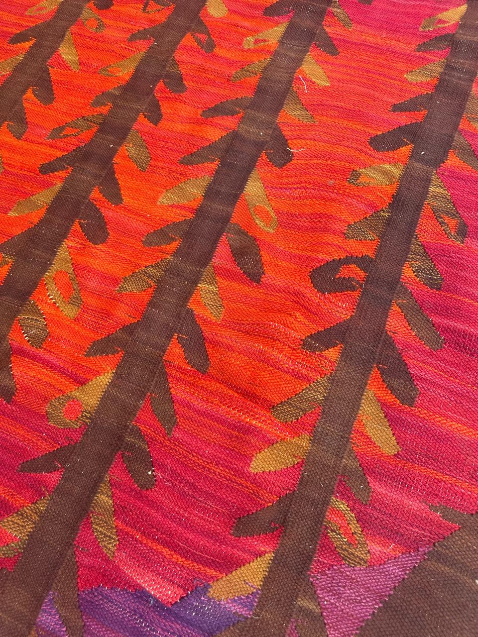 Joli tapis scandinave vintage des années 70 tissé à la main en vente 10