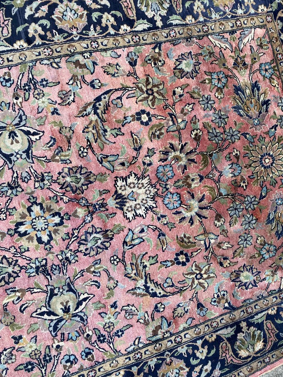 Bobyrug's Hübscher Indischer Kaschmir-Teppich im Vintage-Stil im Angebot 3