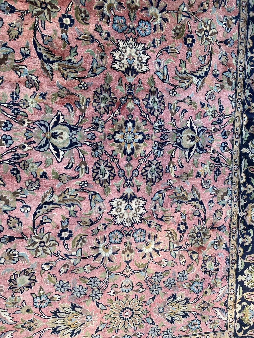 Bobyrug's Hübscher Indischer Kaschmir-Teppich im Vintage-Stil im Angebot 4