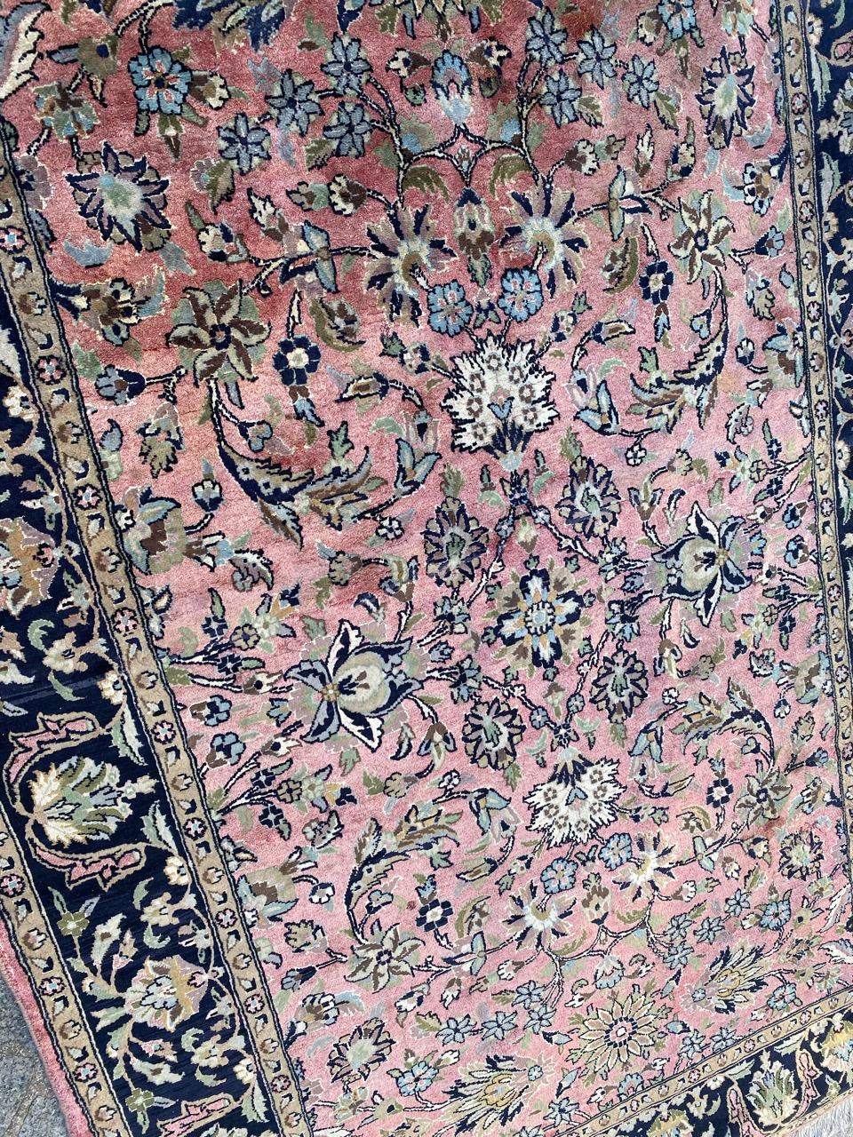 Bobyrug's Hübscher Indischer Kaschmir-Teppich im Vintage-Stil im Angebot 8