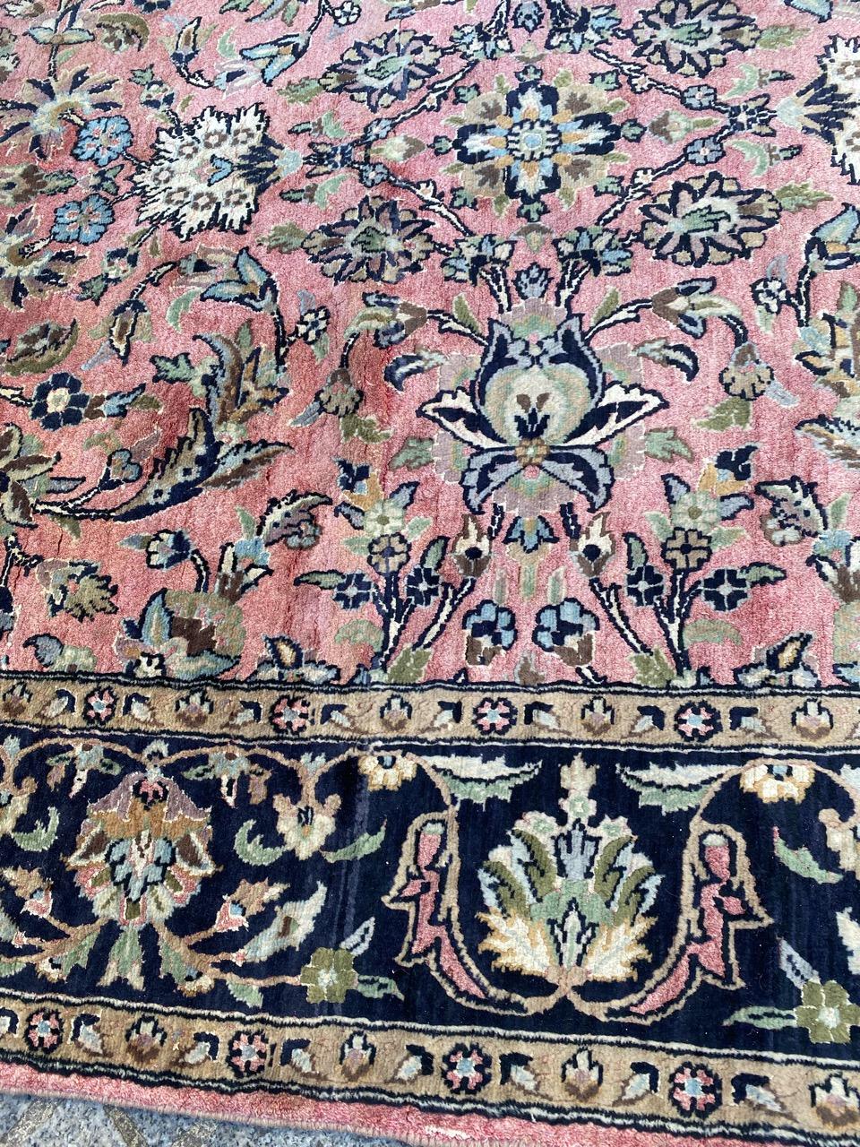Bobyrug's Hübscher Indischer Kaschmir-Teppich im Vintage-Stil im Angebot 9