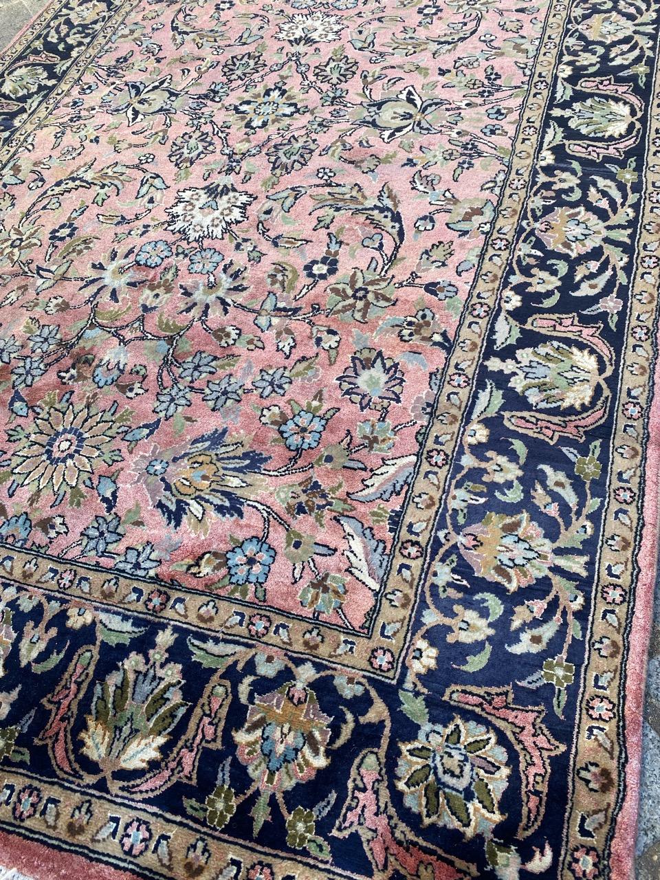 Bobyrug's Hübscher Indischer Kaschmir-Teppich im Vintage-Stil im Angebot 10