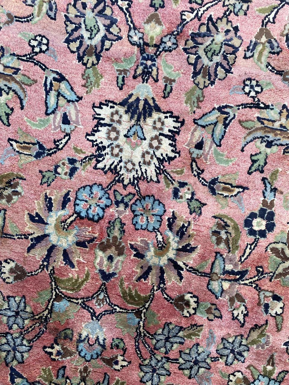 Bobyrug's Hübscher Indischer Kaschmir-Teppich im Vintage-Stil im Angebot 11