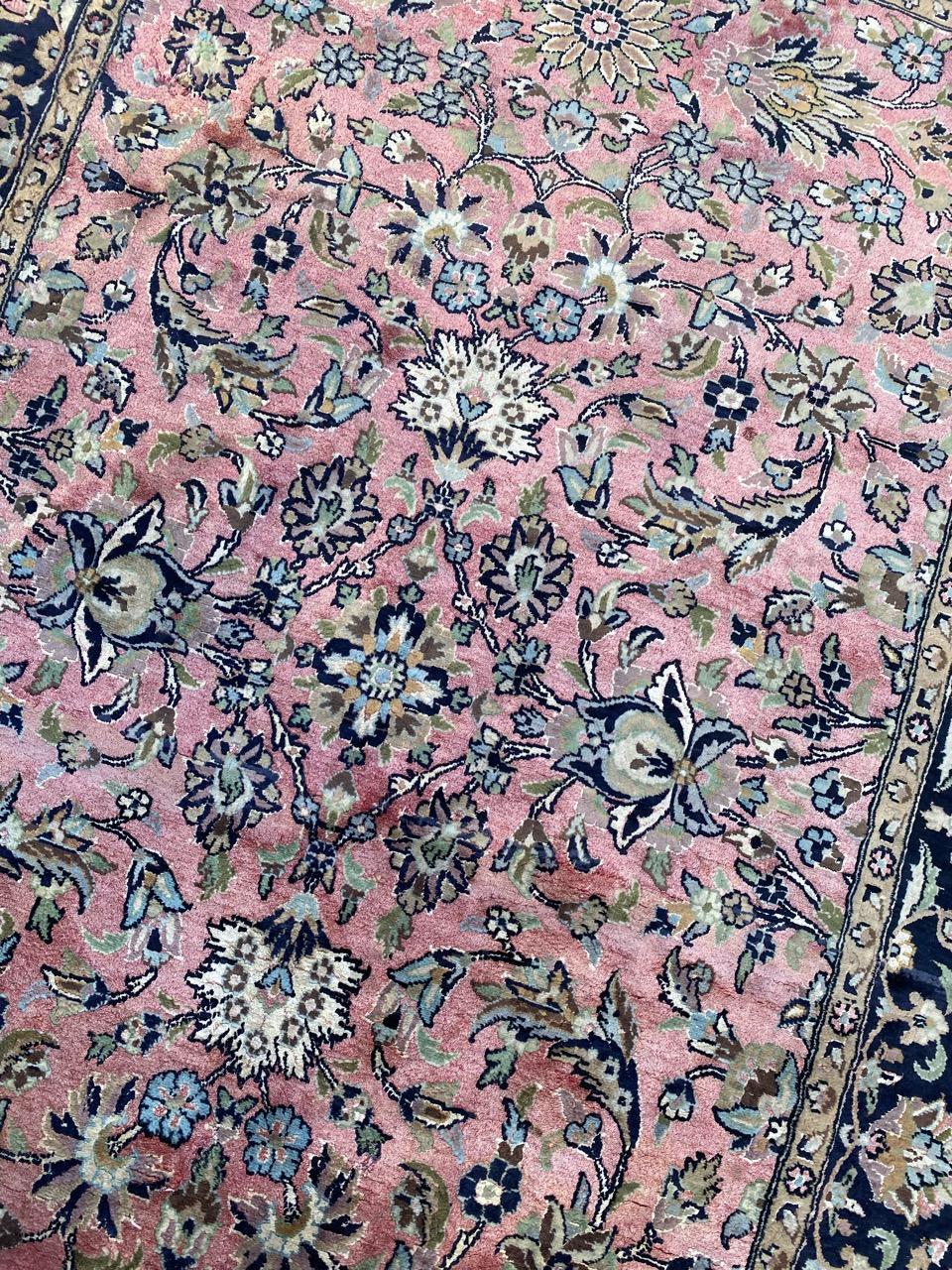 Bobyrug's Hübscher Indischer Kaschmir-Teppich im Vintage-Stil (Agra) im Angebot