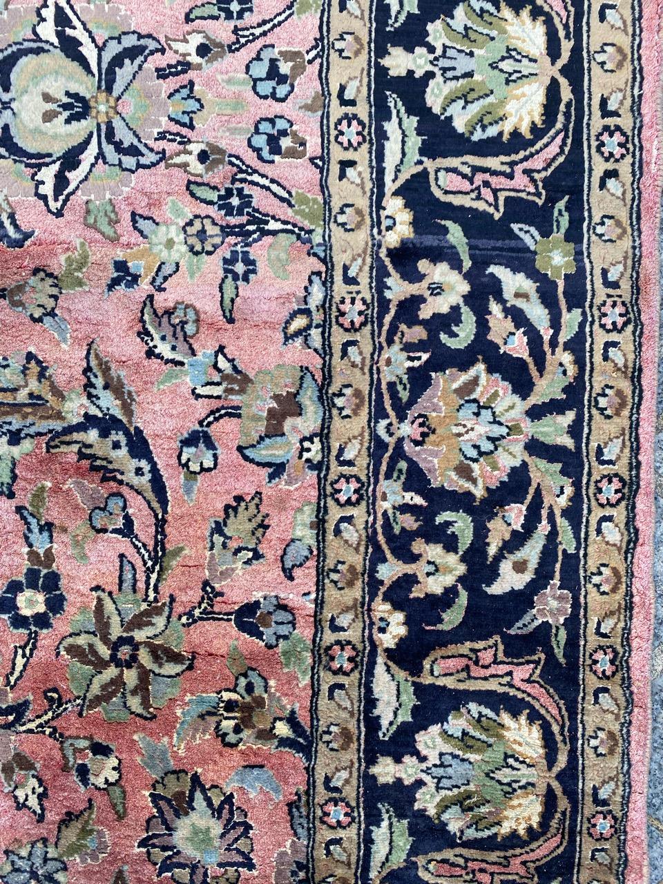 Bobyrug's Hübscher Indischer Kaschmir-Teppich im Vintage-Stil im Zustand „Gut“ im Angebot in Saint Ouen, FR
