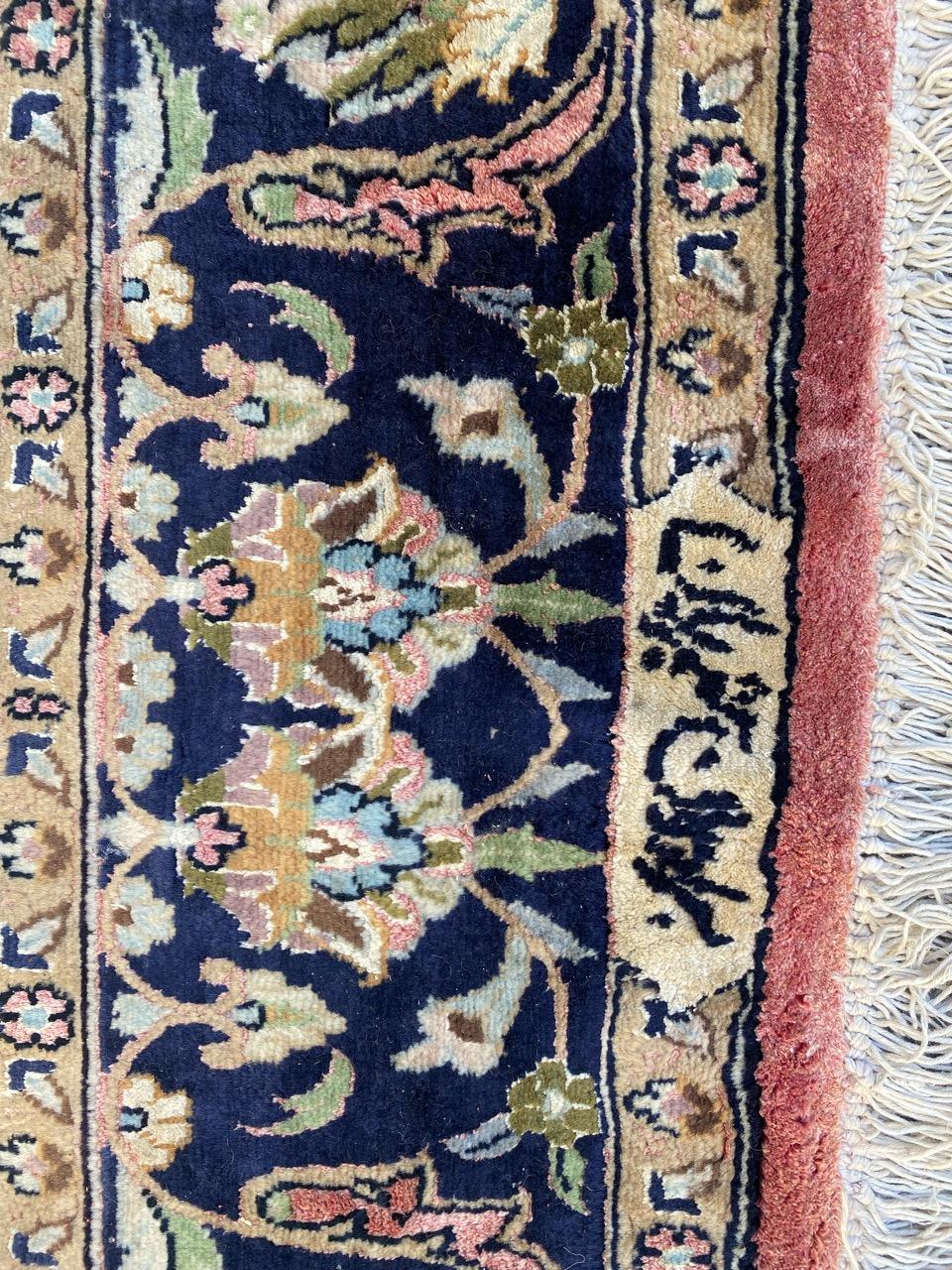 Bobyrug's Hübscher Indischer Kaschmir-Teppich im Vintage-Stil (Wolle) im Angebot
