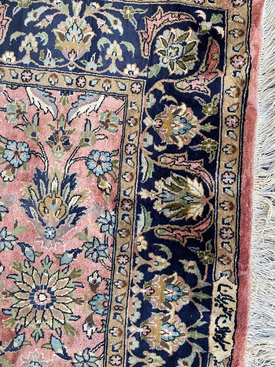 Bobyrug's Hübscher Indischer Kaschmir-Teppich im Vintage-Stil im Angebot 1
