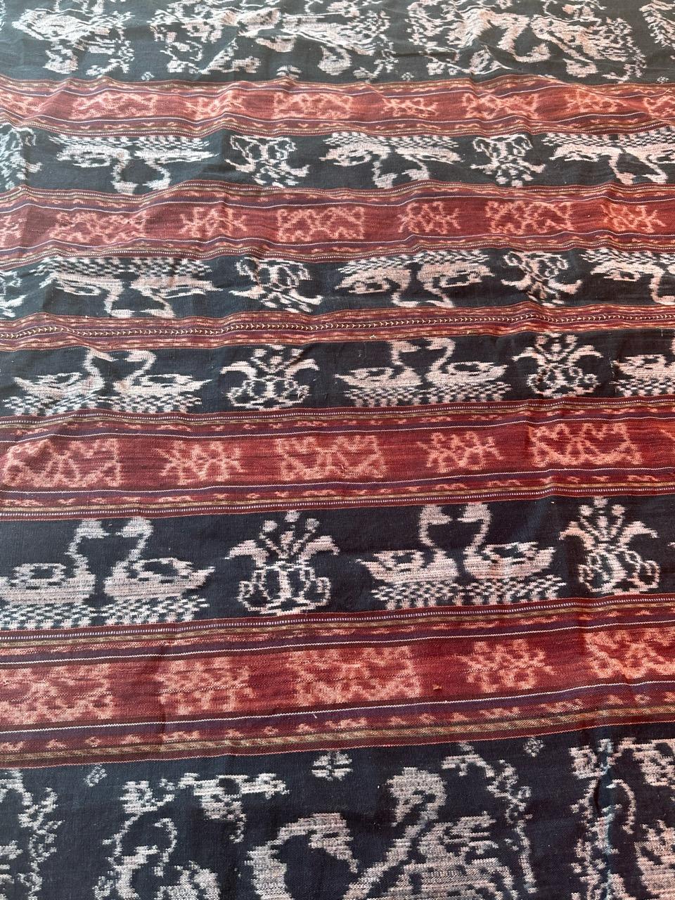 Bobyrug’s Vintage Indonesian Ikat Tapestry or Tablecloth For Sale 5