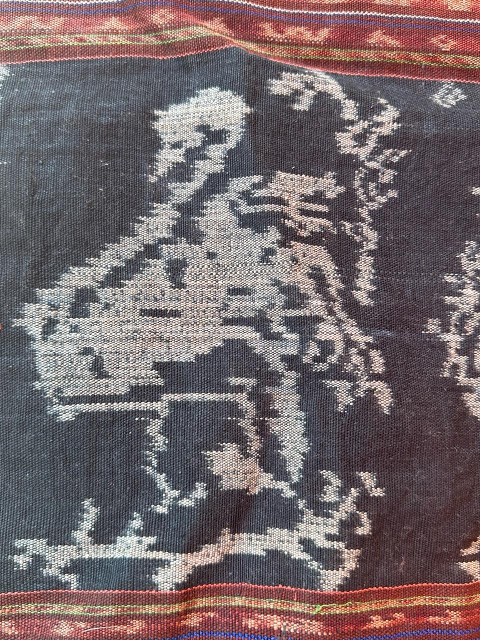 Bobyrug’s Vintage Indonesian Ikat Tapestry or Tablecloth For Sale 7