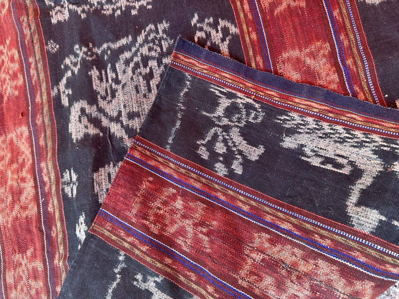 Bobyrug’s Vintage Indonesian Ikat Tapestry or Tablecloth For Sale 8