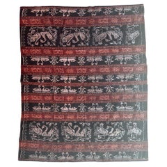 Bobyrug’s Retro Indonesian Ikat Tapestry or Tablecloth