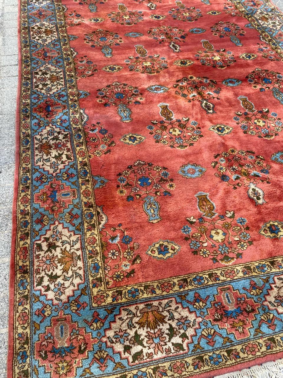 Bobyrug's Hübscher Großer Transsylvanischer Teppich im Vintage-Stil (Handgeknüpft) im Angebot