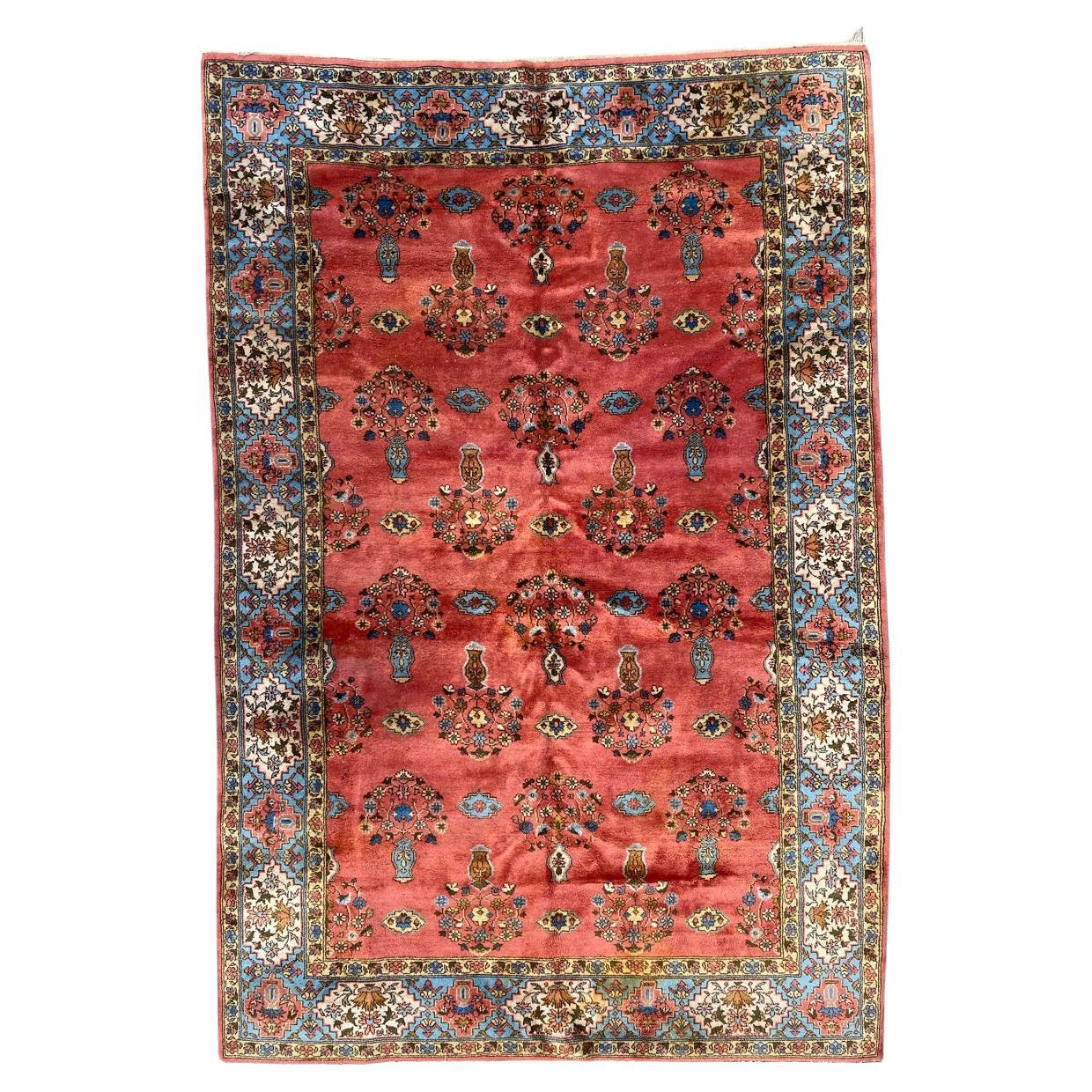 Bobyrug’s Pretty Vintage Large Transylvanian Rug