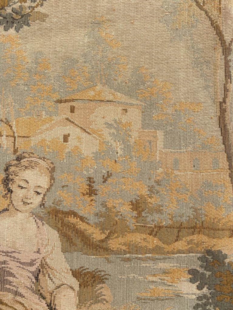 Wool Bobyrug’s Pretty Vintage Mécanique Jaquar Tapestry For Sale