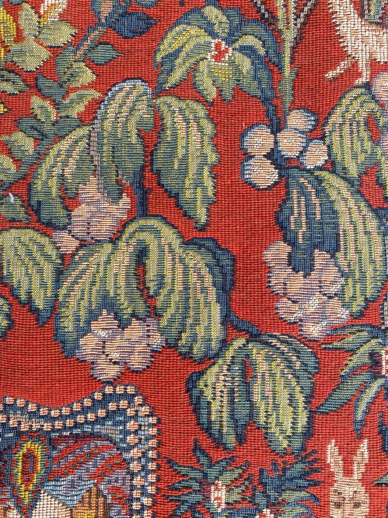 Bobyrug’s Pretty Vintage Medieval Design Jaquar Tapestry For Sale 2