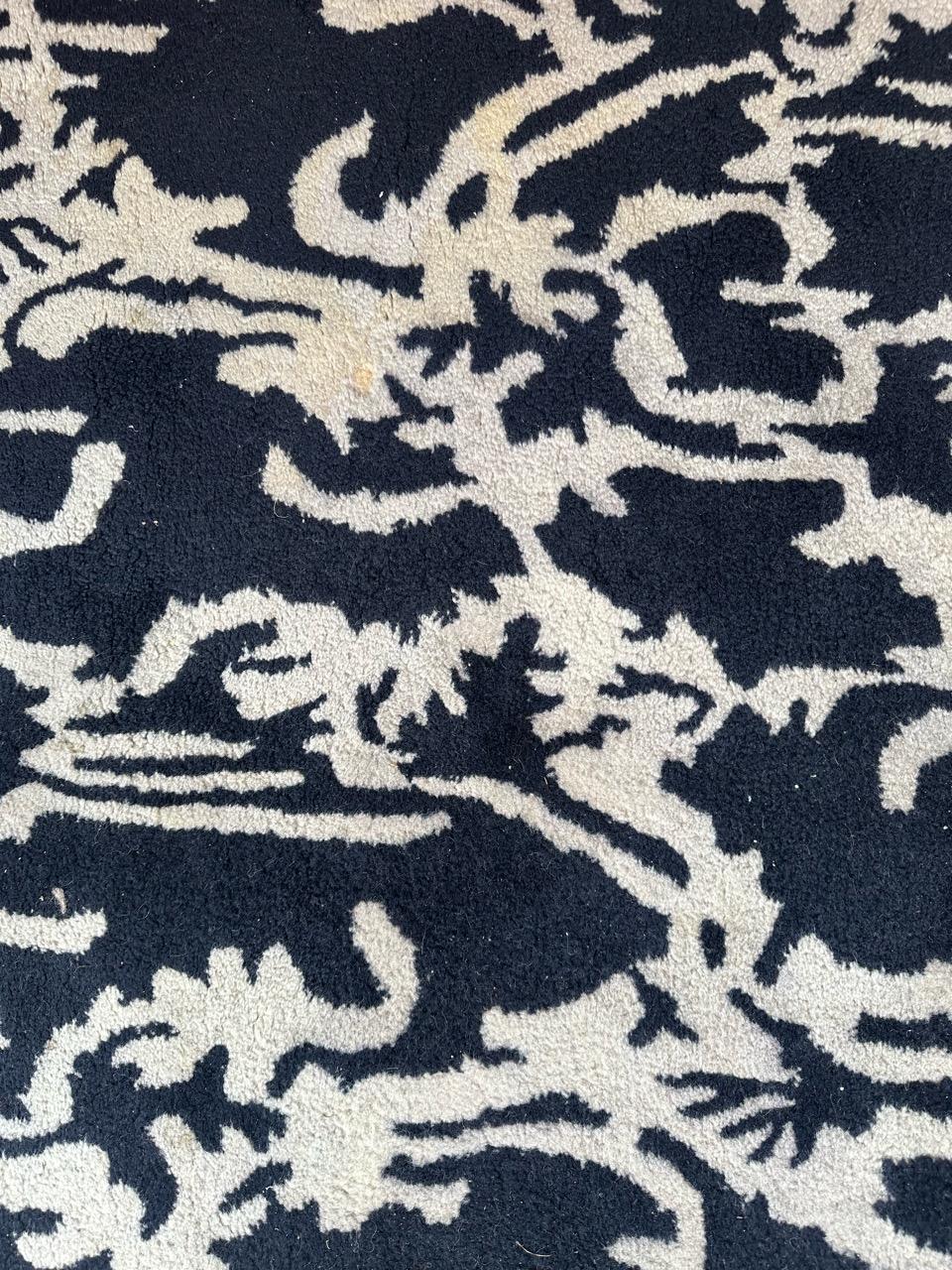 Bobyrug’s Pretty vintage modern rug with signature  For Sale 2