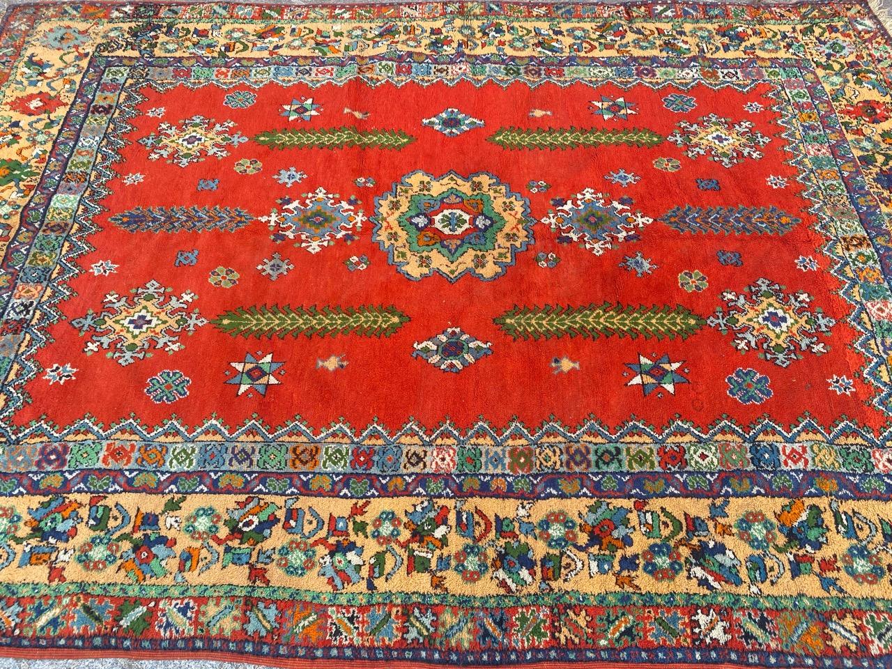 Bobyrug’s Pretty Vintage Moroccan Rabat Rug For Sale 5