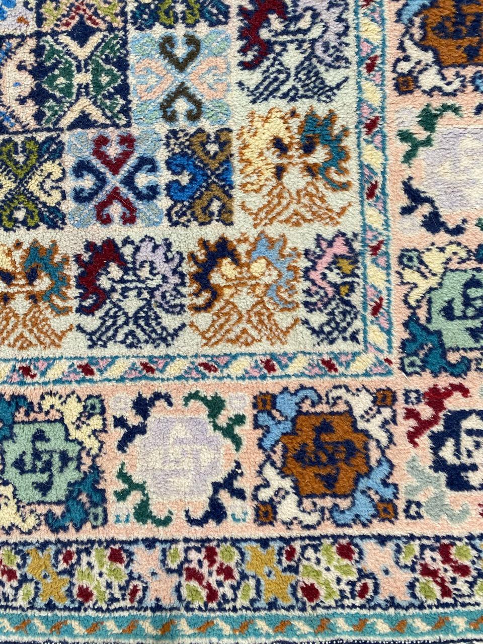 Cotton Bobyrug’s Pretty Vintage Moroccan Rabat Rug For Sale