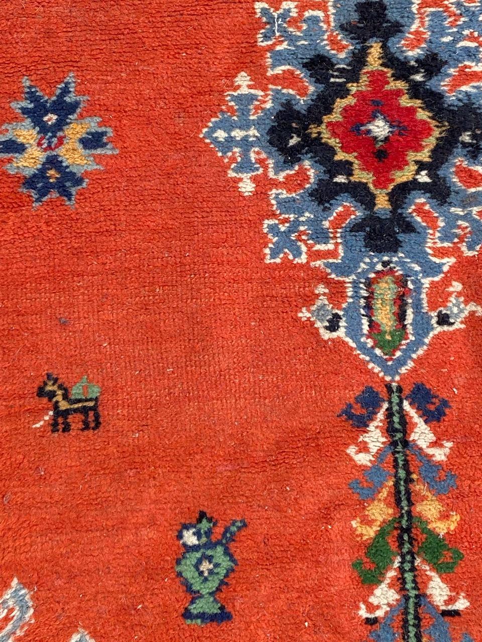 Wool Bobyrug’s Pretty Vintage Moroccan Rug For Sale