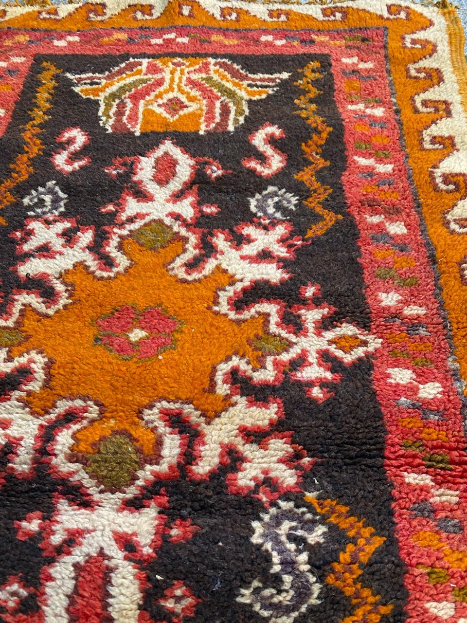Wool Bobyrug’s Pretty Vintage Moroccan Tribal Rug For Sale
