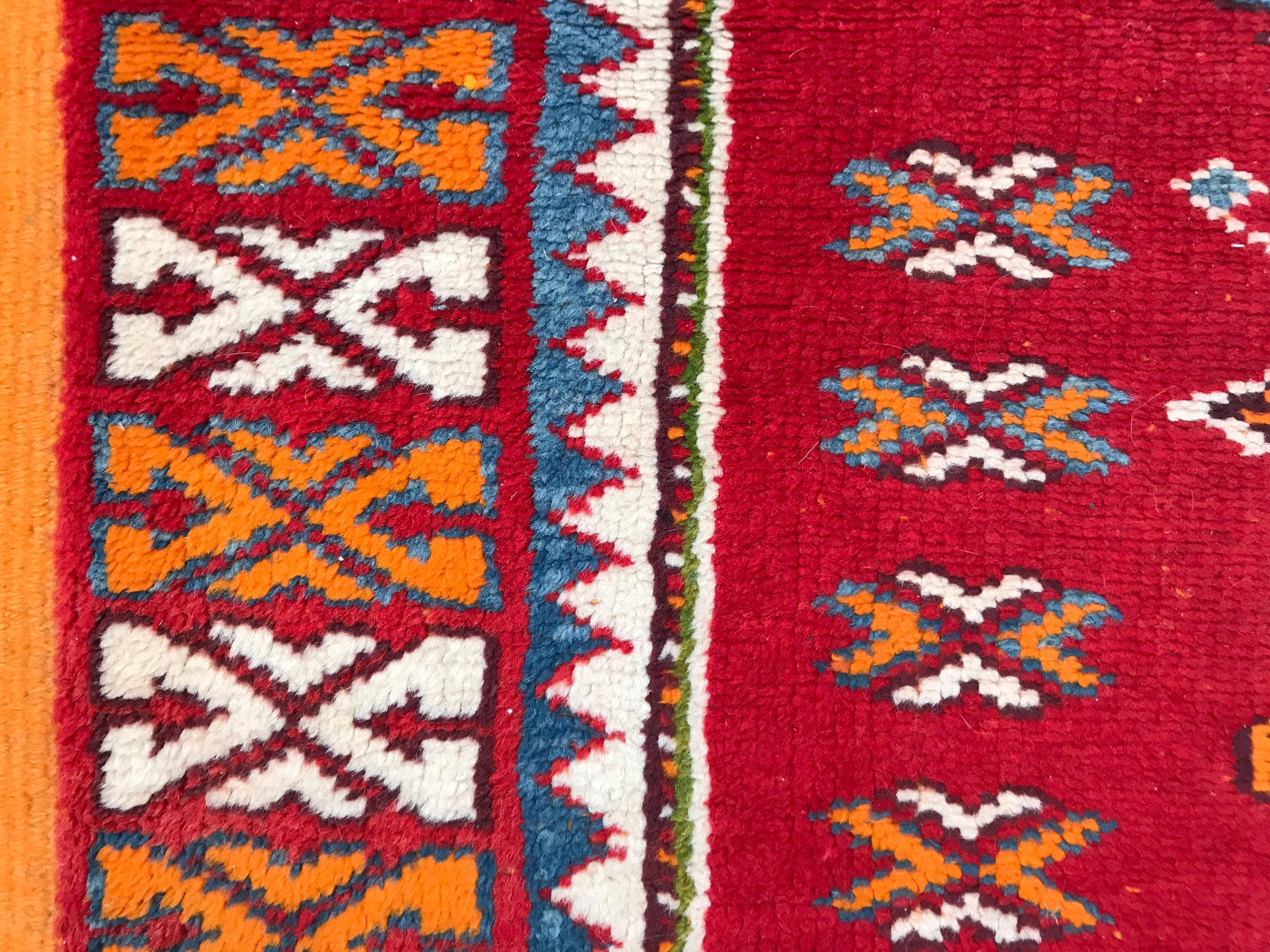 Bobyrug’s Pretty Vintage Moroccan Tribal Rug For Sale 2