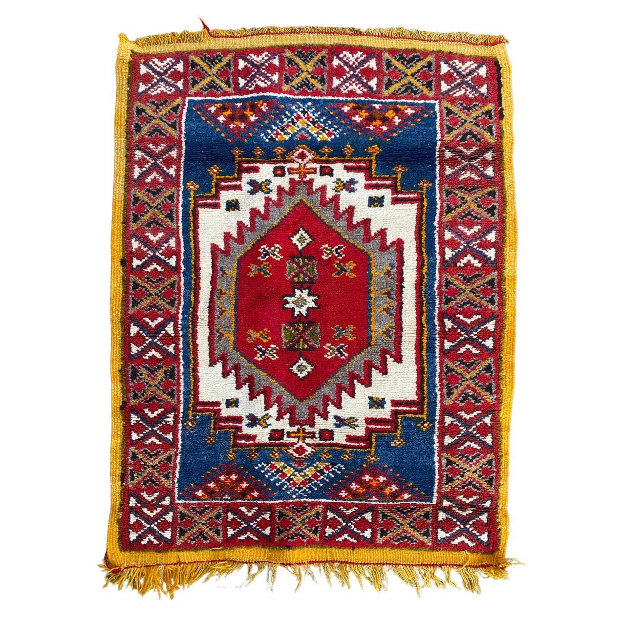 Moroccan Vintage Tribal Rug at 1stDibs