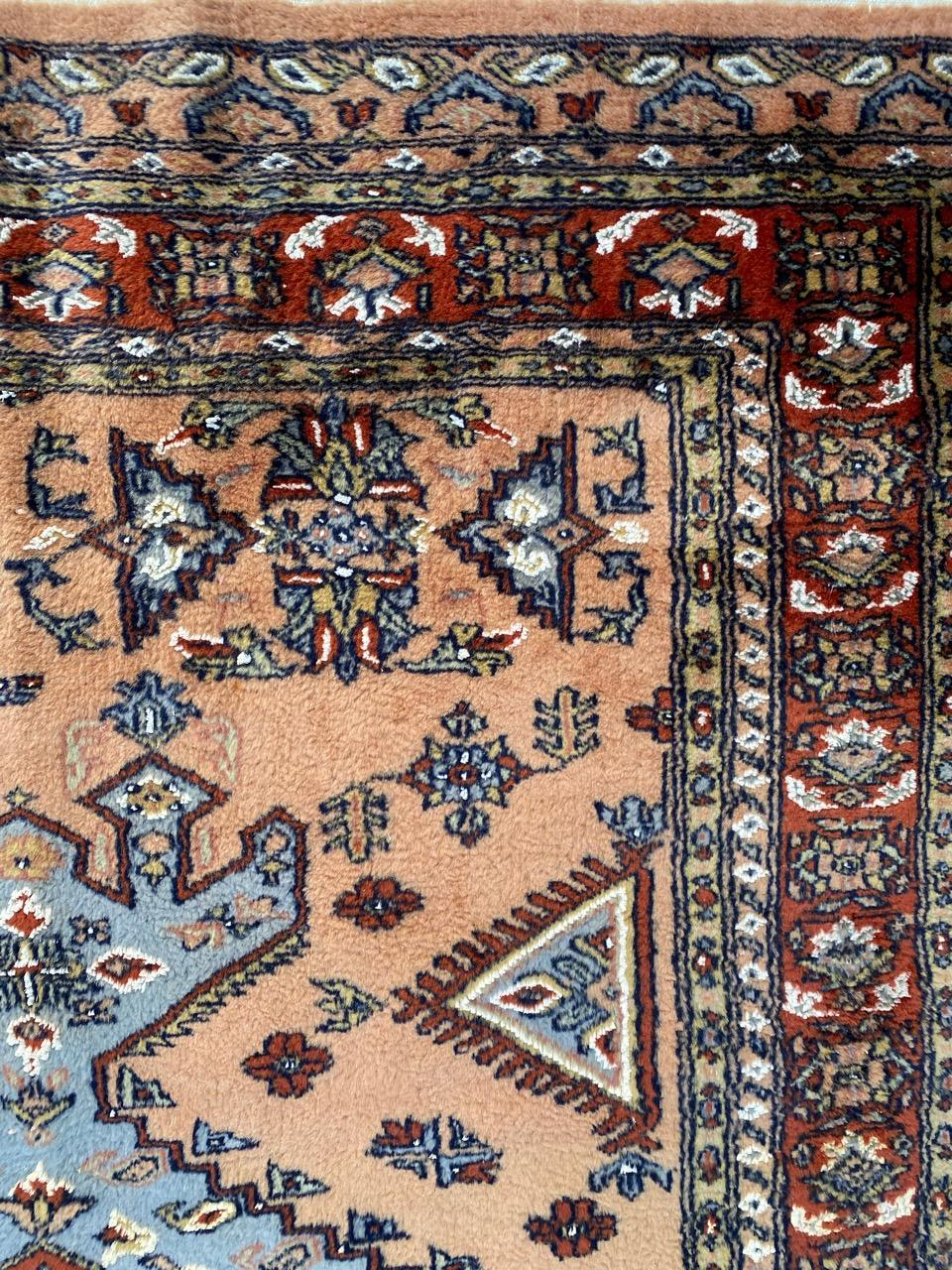 Bobyrug’s Pretty Vintage Pakistani Rug For Sale 5