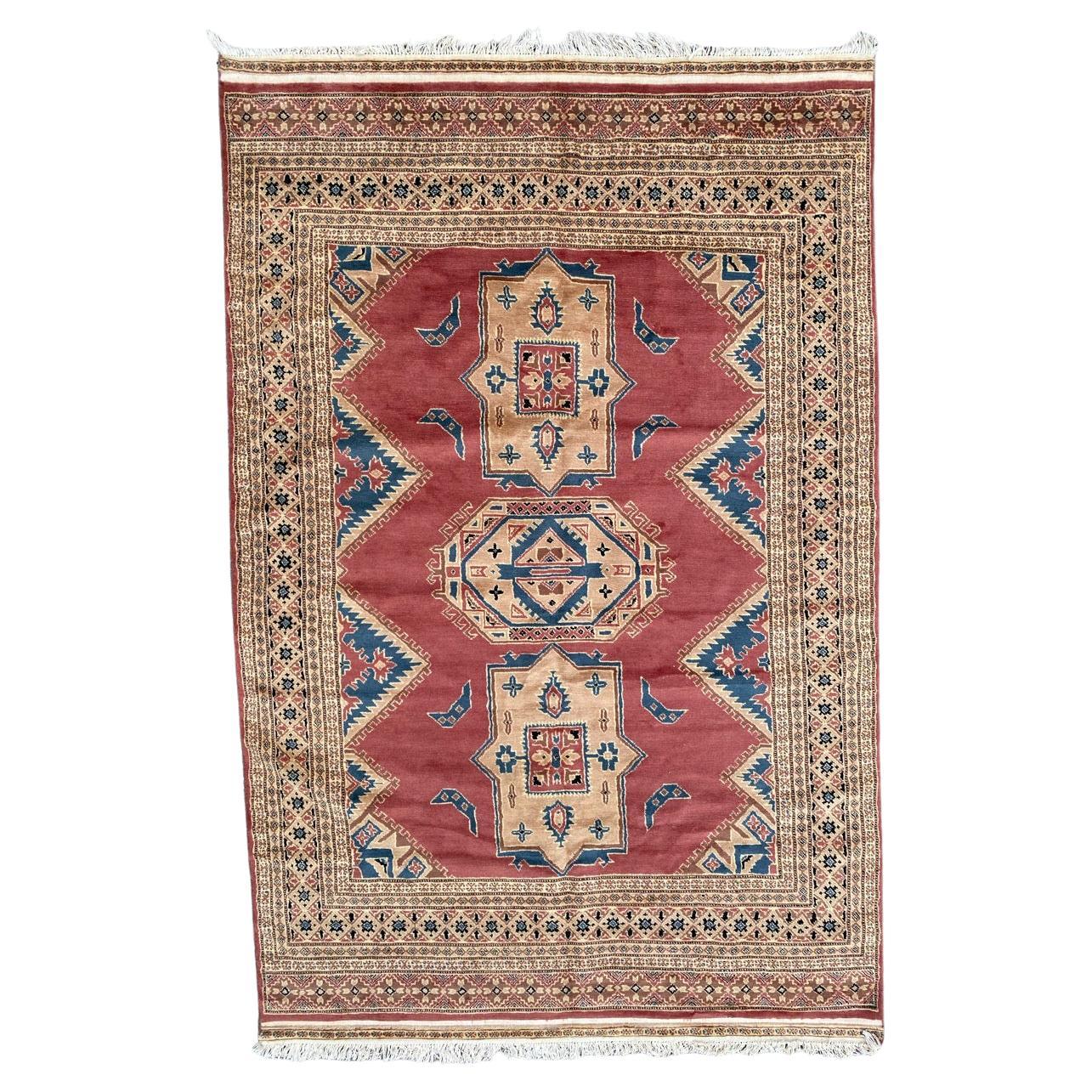 Bobyrugs hübscher pakistanischer Vintage-Teppich