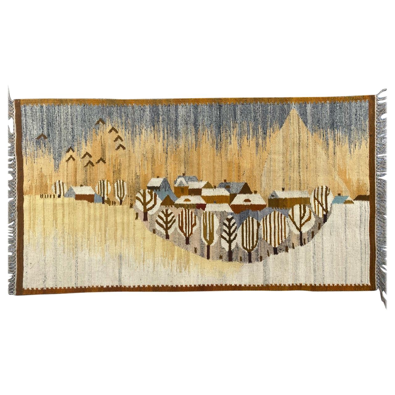 Pretty Vintage Polish Woven Tapestry by E. Oloksy For Sale at 1stDibs  vintage woven tapestry 