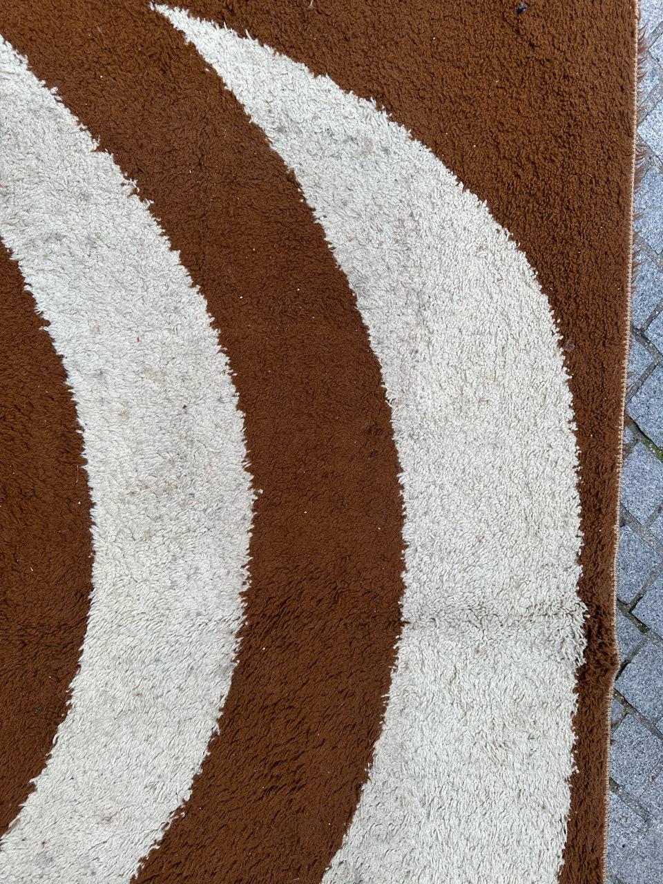 Bonita alfombra vintage escandinava de los años 70 Lana en venta
